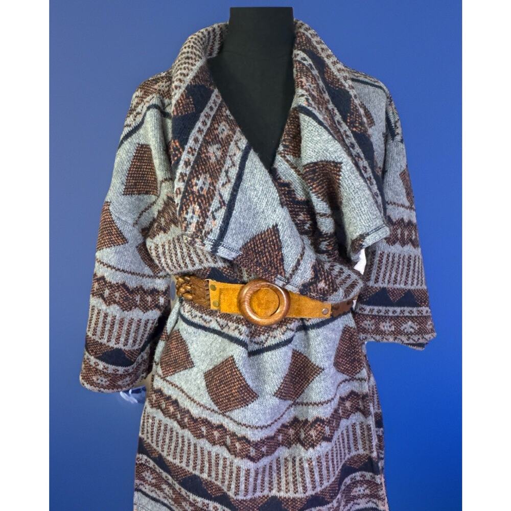 Y2k Boho Blanket Sweater M/L/XL Dark Academia Western Anthropologie Vibe
